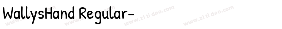 WallysHand Regular字体转换
